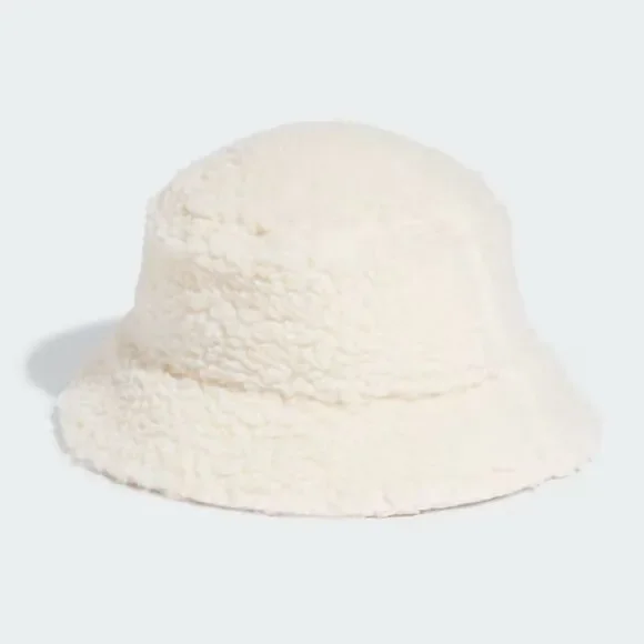 Brand New Adidas Originals White Sherpa Bucket Hat - Picture 2 of 4